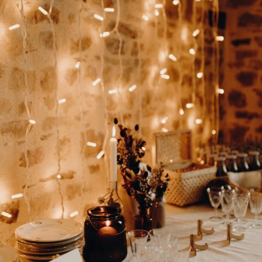 Rideau Lumineux Blanc Chaud 105 Leds Fixe