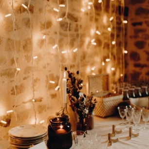 Rideau Lumineux Blanc Chaud 105 Leds Fixe