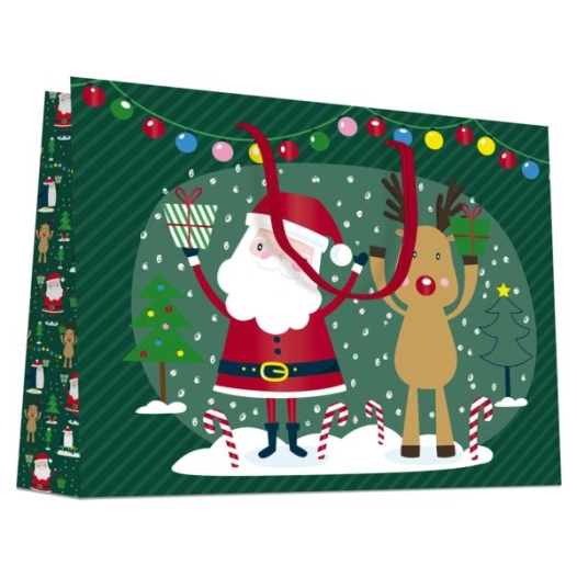 Carton De 20 Sacs Père Noël Et Renne