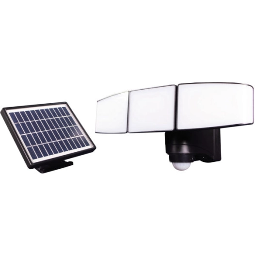 Projecteur Solaire 3 Têtes 930 Lm Noir