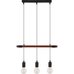 Suspension Lodge Bois Et Métal 3 Lampes