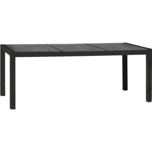 Table Venise 195x90 Cm , En Céramique Et Aluminim - Gris Anthracite
