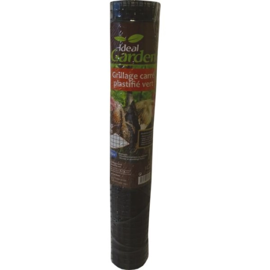 Grillage Carre Plastifié pour animaux 19mm - 0.5x3 m - IDEAL GARDEN
