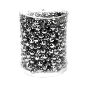 Guirlande Perle Argent 10m En Tube + Ficelle D8mm