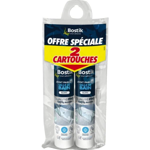 Mastic Joint Parfait Salle De Bain Blanc - Lot 2 Cartouches