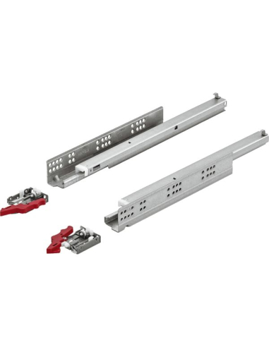 Coulisse Sous Tiroir Häfele 450mm Sortie totale, discrétion et fluidité - Häfele