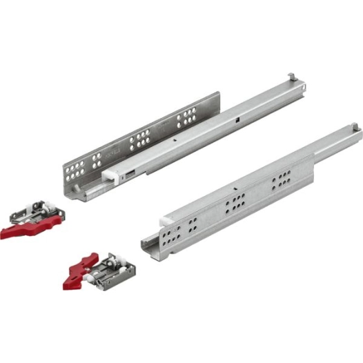 Coulisse Sous Tiroir Sortie Totale Long.450 Mm - Boîte 4pcs