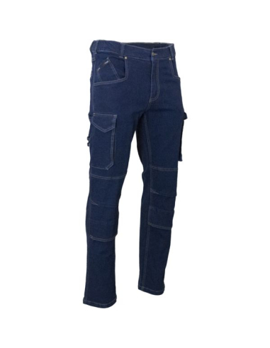 Pantalon Baril Denim T.42 Denim robuste, poches genouillères - lebeurre - lma