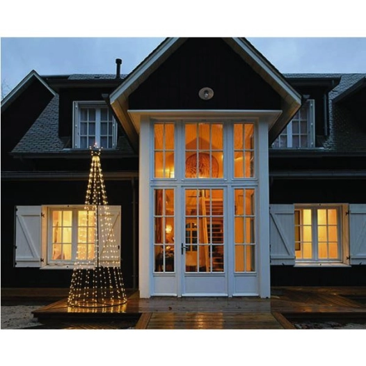 Sapin Micro Led - 3m31v - Dia.100cm X H:300cm - 525 Micro Led (blanc C Haud / Blanc Pur) - Animée 10 Fonctions Mémoire - Câble A