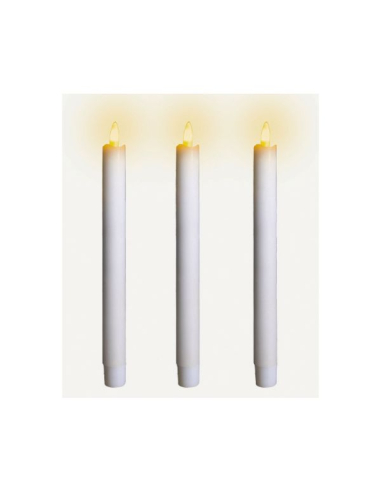 Lot 3 Bougies LED Cire Flamme réaliste et sécurité - Générique
