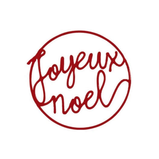 Motif Joyeux Noel 2d - 40cmdia. 40cm - Thermoplastique Rouge