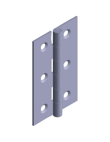 Charnière Rectangulaire 60x35mm Fixation universelle pour portes et abattants légers - Générique