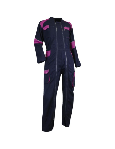 Combinaison Orge Spéciale Femme - Double Fermeture - Bicolore Bleu/Ro Se - Taille 4