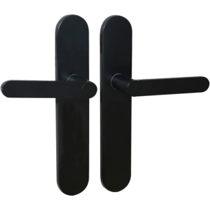 Ensemble Poignée Porte Meudon Bdc Noir Aluminium