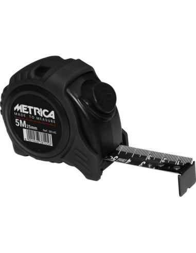 Mètre Ruban All Black 5m Précision et robustesse noire - METRICA