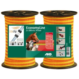 Ruban Jaune/Orange 10mm 2x200m 4 Conducteurs