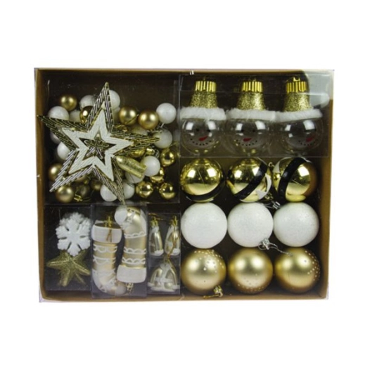 Set Décorations Sapin Or - 71 Pièces