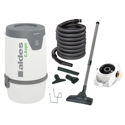 Kit Centrale D'aspiration C.Axpir Comfort + Berceau Mural De Fixation + Kit De Nettoyage - Aldes