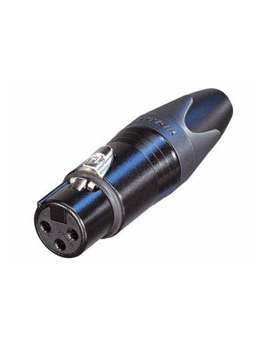 neutrik - connecteur xlr, 3 points femelle, argente, noir