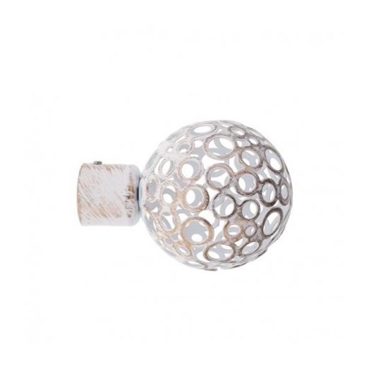 ESSENTIEL Embout Boule perforée blanc or - LUANCE