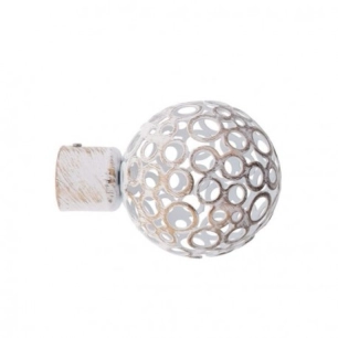 ESSENTIEL Embout Boule perforée blanc or - LUANCE