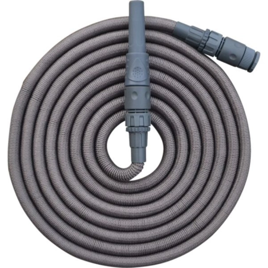 Set tuyau extensible rétractable de 5 à 15 m - Taupe