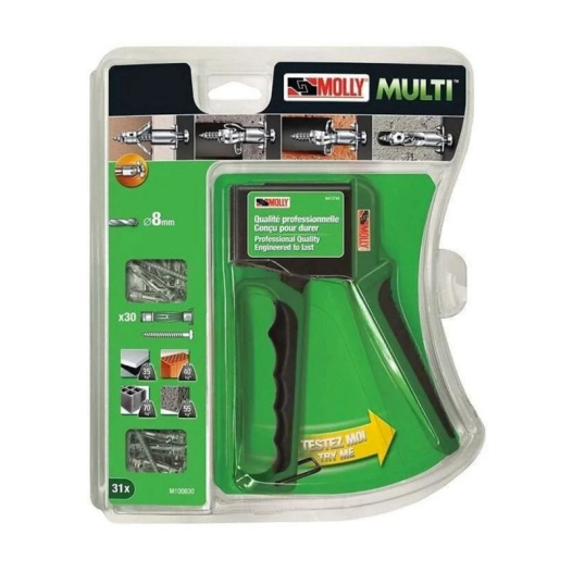 Pack pince à chevilles Molly en Valibox avec 30 chevilles 4x37 - Molly