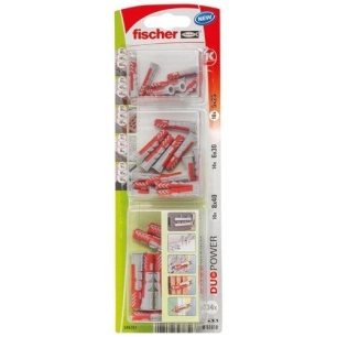 Assortiment cheville + vis duopower ass 5x25/6x30/8x41 - FISCHER