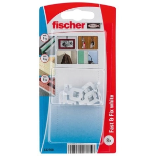 Fast & Fix blanc - Le crochet mural rapide x8 - FISCHER
