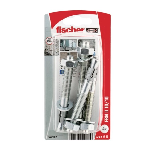 Goujon d'ancrage 10x85mm - 4 pièces - Fischer