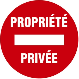 Disque signalisation d300 propriete privee - NOVAP