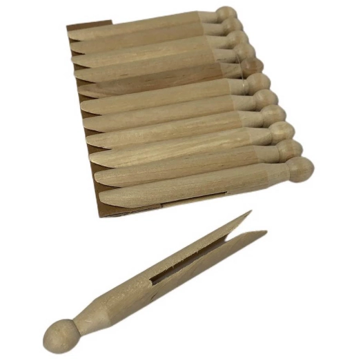 Pinces à Linge Bois Vintage x24