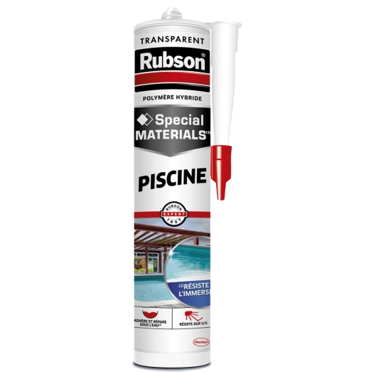 Mastic Extrême Piscine Translucide Cartouche 280ml - RUBSON