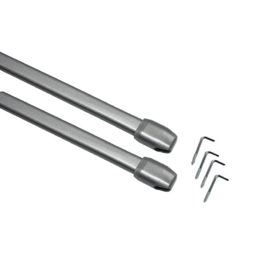 Tringles Vitrage Plates Extensibles Nickel en sachet de 2