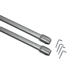 Tringles Vitrage Plates Extensibles Nickel en sachet de 2