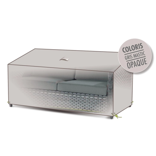 Housse de protection de mobilier de jardin canapé 2 places l 1,45 x l 0,85 x h 0,75