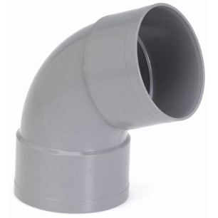 Raccord coudé à 67°30 d'évacuation - PVC - Double emboîture - Femelle / Femelle diam.100mm