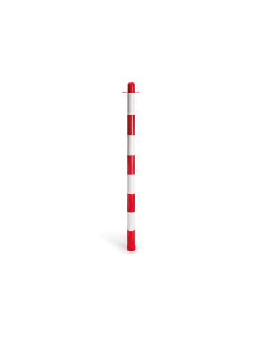 poteau en plastique rouge/blanc sans base