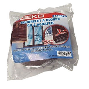 Bourrelet à Clouer ou Agrapher 65mmx3m Marron en Sachet - GEKO