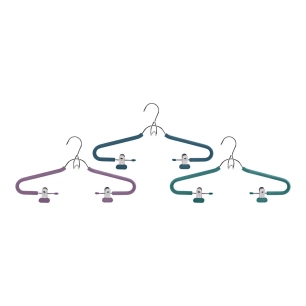 Cintre En Mousse Chrome Avec 2 Pinces Mondex.