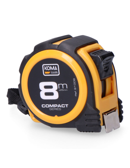 Flexomètre Compact Koma Mesure 8m, Boîtier ABS Robuste - KOMA TOOLS