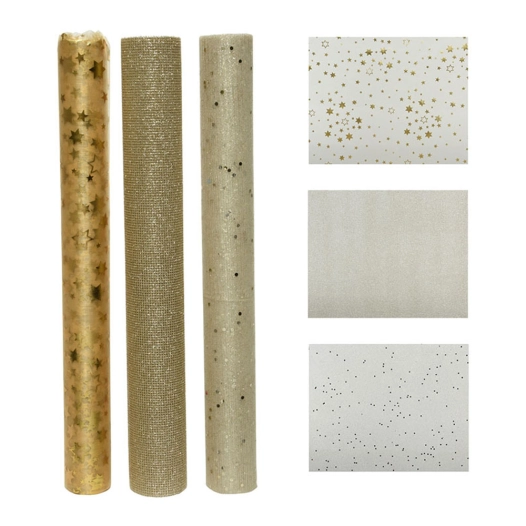 Chemin De Table En Organza 3 Modeles Champagne À Paillettes