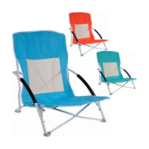 Chaise De Plage Pliante Métallique 50x40x65cm Couleurs Assorties