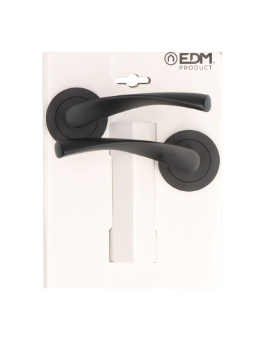 Poignée de porte Rosette Jeu 707 Noir Edm
