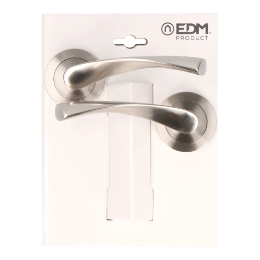 Poignée de porte Rosette Jeu 707 Nickel Satiné Edm