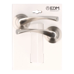 Poignée de porte Rosette Jeu 707 Nickel Satiné Edm