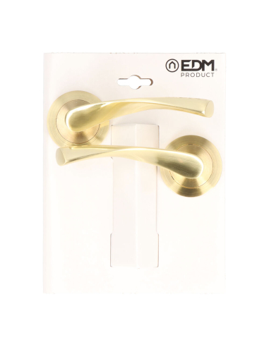 Poignée de porte Rosette Jeu 707 Laiton Satiné Edm