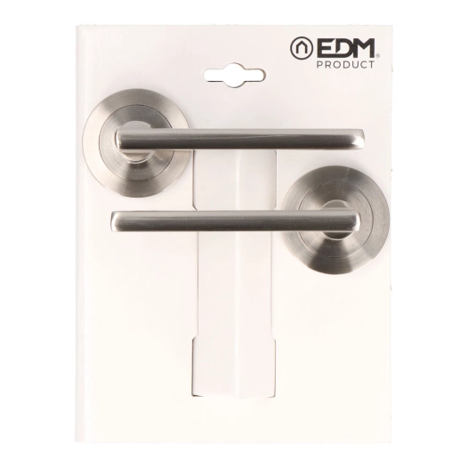 Poignée de porte Jeu Rosette 606 Nickel Satiné Edm