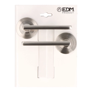Poignée de porte Jeu Rosette 606 Nickel Satiné Edm