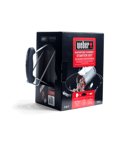 Kit cheminée d’allumage barbecue avec 2 kg briquettes et allume-feux RapidFire - WEBER